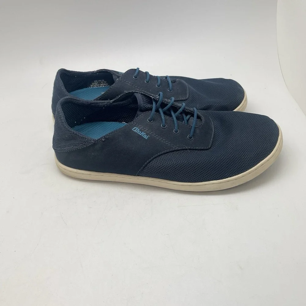 Olukai Sneakers Mens 8.5 Nohea Moku Blue‎ Boat Beach Shoes Slip On Causal Comfy